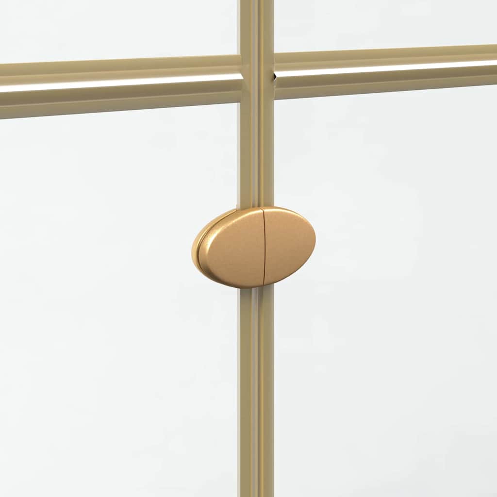 Walk-in shower wall Folding Gold and transparent 70 x 190 cm