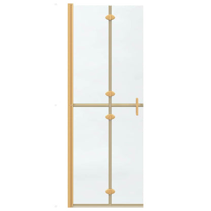 Walk-in shower wall Folding Gold and transparent 70 x 190 cm