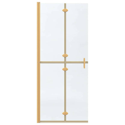Walk-in shower wall Folding Gold and transparent 80 x 190 cm