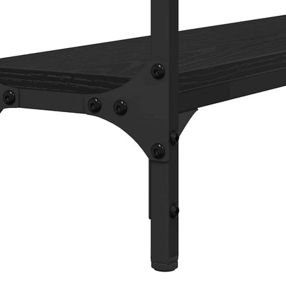 Console Table Black oak 100 x 22.5 x 75 cm Engineered Wood