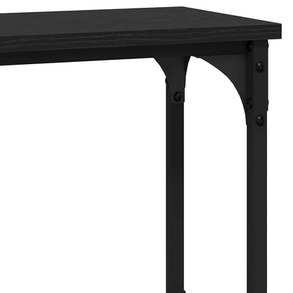 Console Table Black oak 100 x 22.5 x 75 cm Engineered Wood