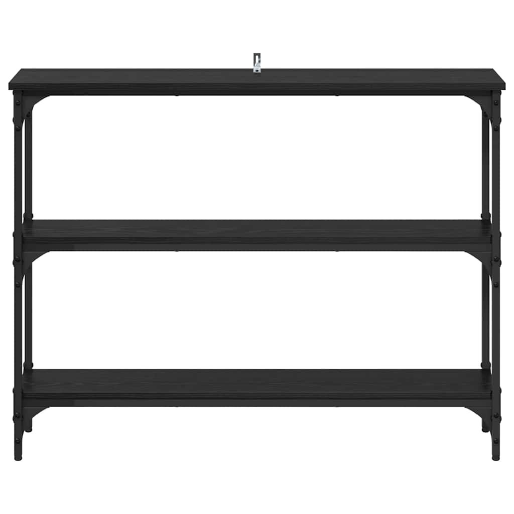 Console Table Black oak 100 x 22.5 x 75 cm Engineered Wood
