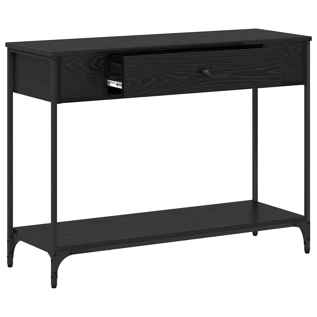Console Table Black oak 100 x 34.5 x 75 cm Engineered wood