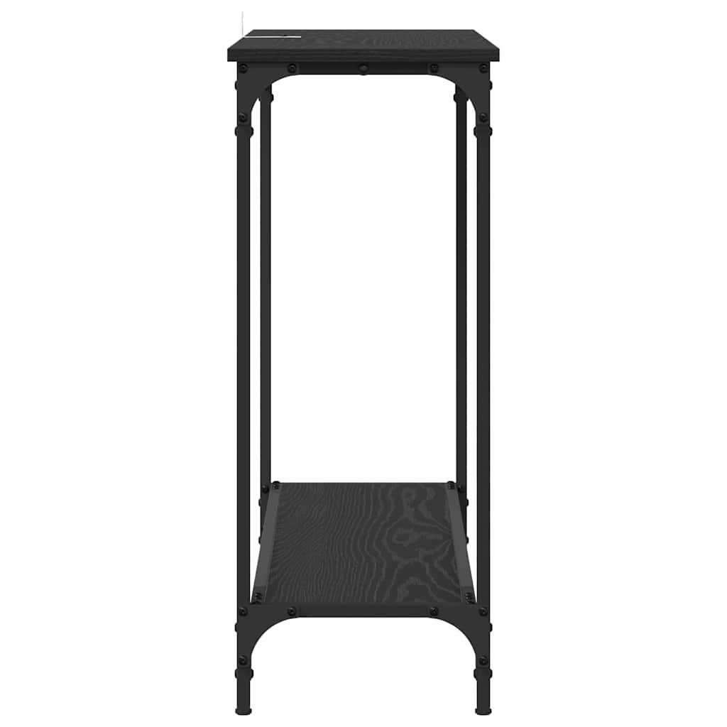 Console Table Black oak 101 x 30.5 x 75 cm Engineered wood