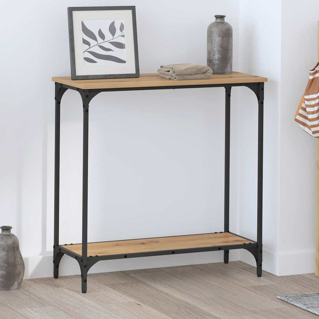 Console Table Artisan oak 75 x 30.5 x 75 cm Engineered wood