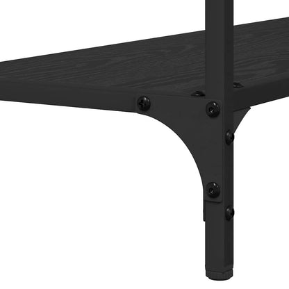 Console Table Black oak 75 x 30.5 x 75 cm Engineered wood