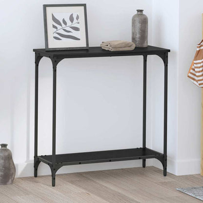 Console Table Black oak 75 x 30.5 x 75 cm Engineered wood