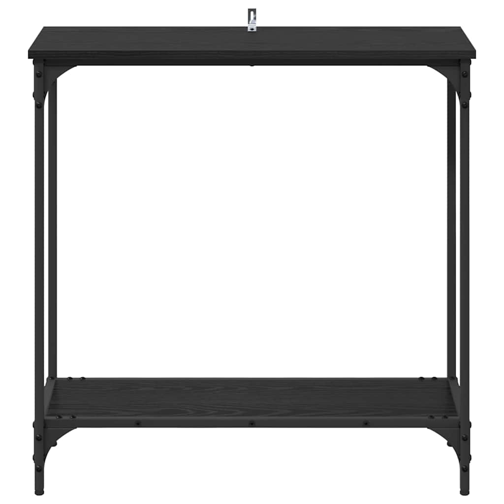 Console Table Black oak 75 x 30.5 x 75 cm Engineered wood