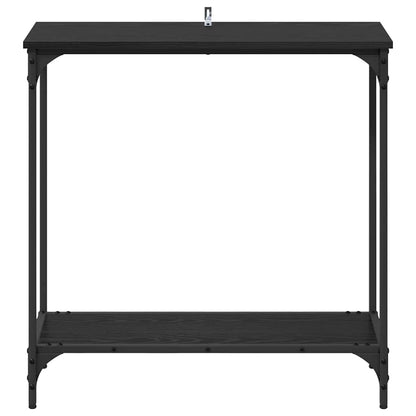 Console Table Black oak 75 x 30.5 x 75 cm Engineered wood