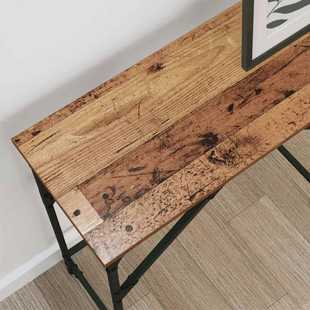 Console Table Old Wood 140 x 29 x 75 cm Engineered Wood