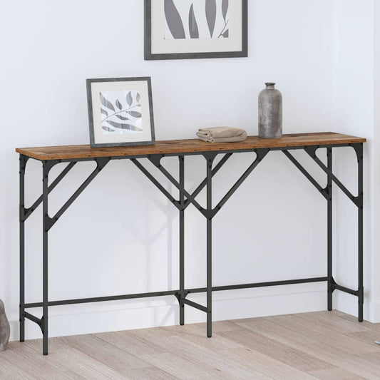 Console Table Old Wood 140 x 29 x 75 cm Engineered Wood