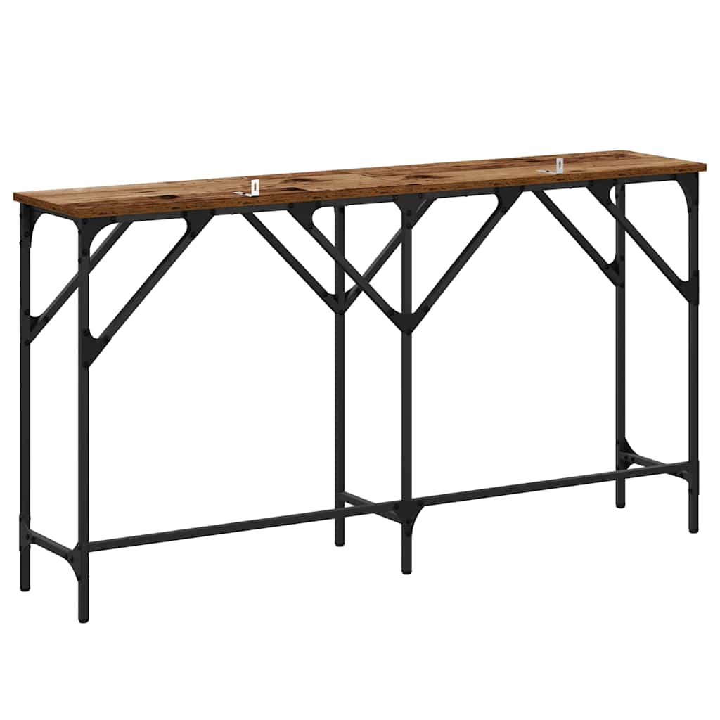 Console Table Old Wood 140 x 29 x 75 cm Engineered Wood