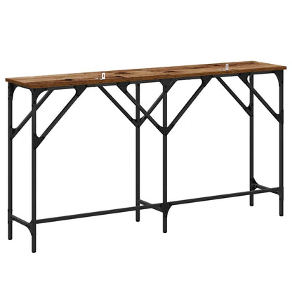 Console Table Old Wood 140 x 29 x 75 cm Engineered Wood