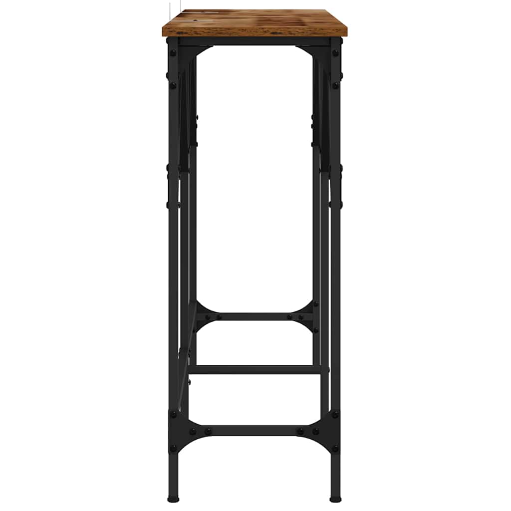 Console Table Old Wood 140 x 29 x 75 cm Engineered Wood
