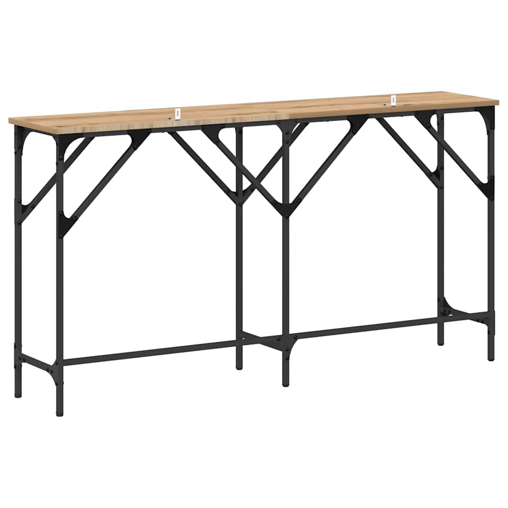 Console Table Artisan oak 140 x 29 x 75 cm Engineered Wood