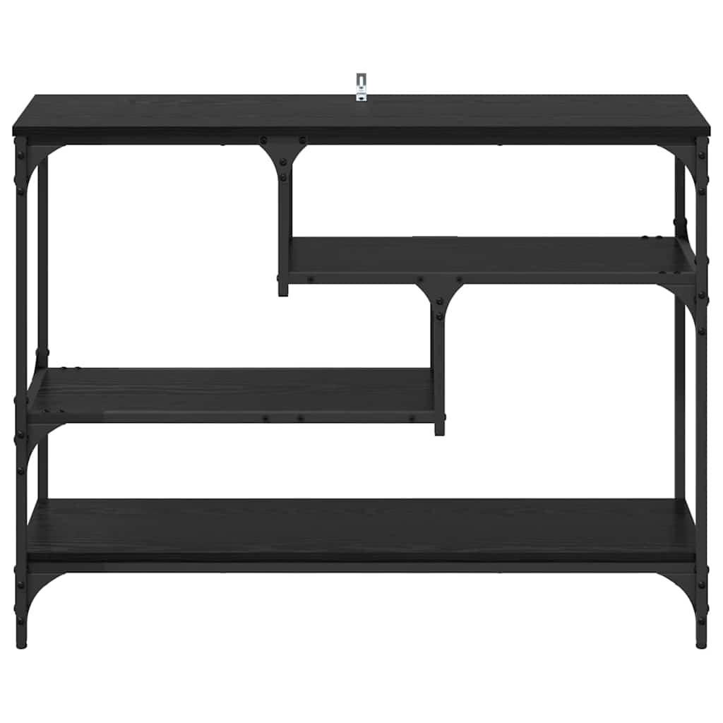 Console Table Black oak 100 x 30 x 75 cm Engineered wood