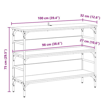 Console Table Old wood 100 x 32 x 75 cm Engineered wood