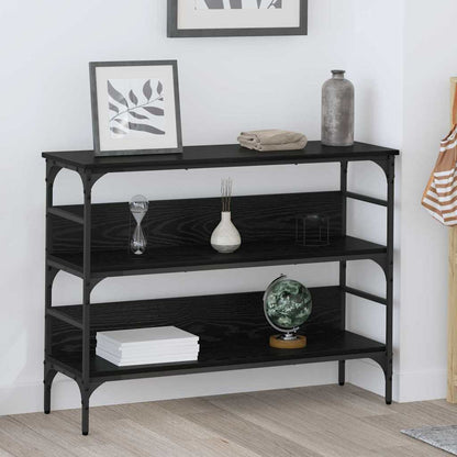 Console Table Black oak 100 x 32 x 75 cm Engineered wood