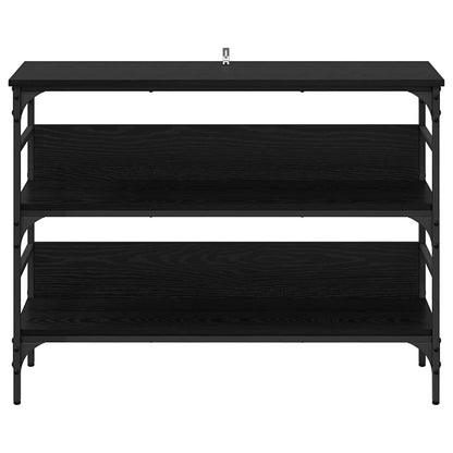 Console Table Black oak 100 x 32 x 75 cm Engineered wood