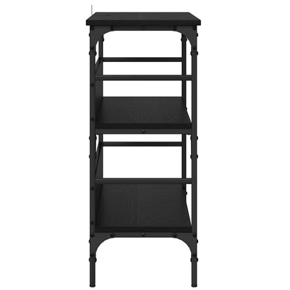 Console Table Black oak 100 x 32 x 75 cm Engineered wood