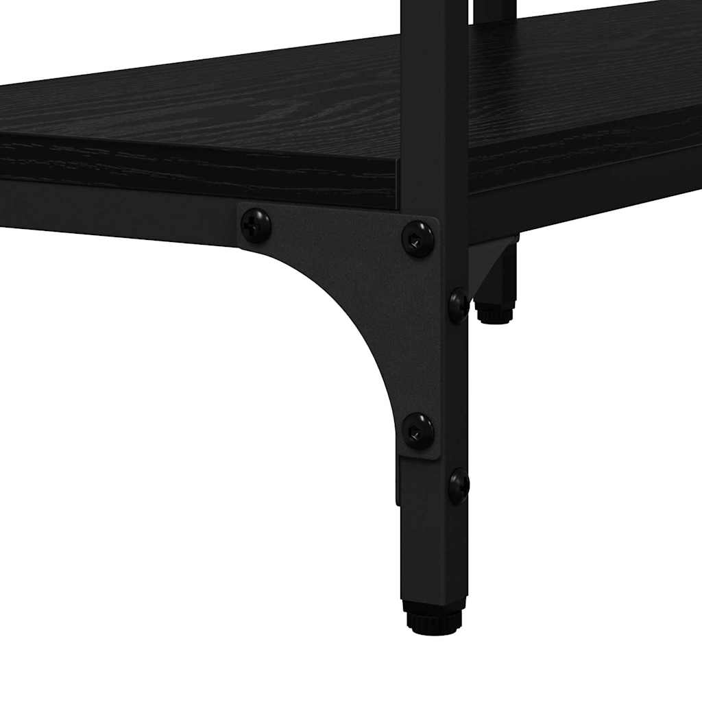 Console Table Black oak 160 x 29 x 80 cm Engineered wood