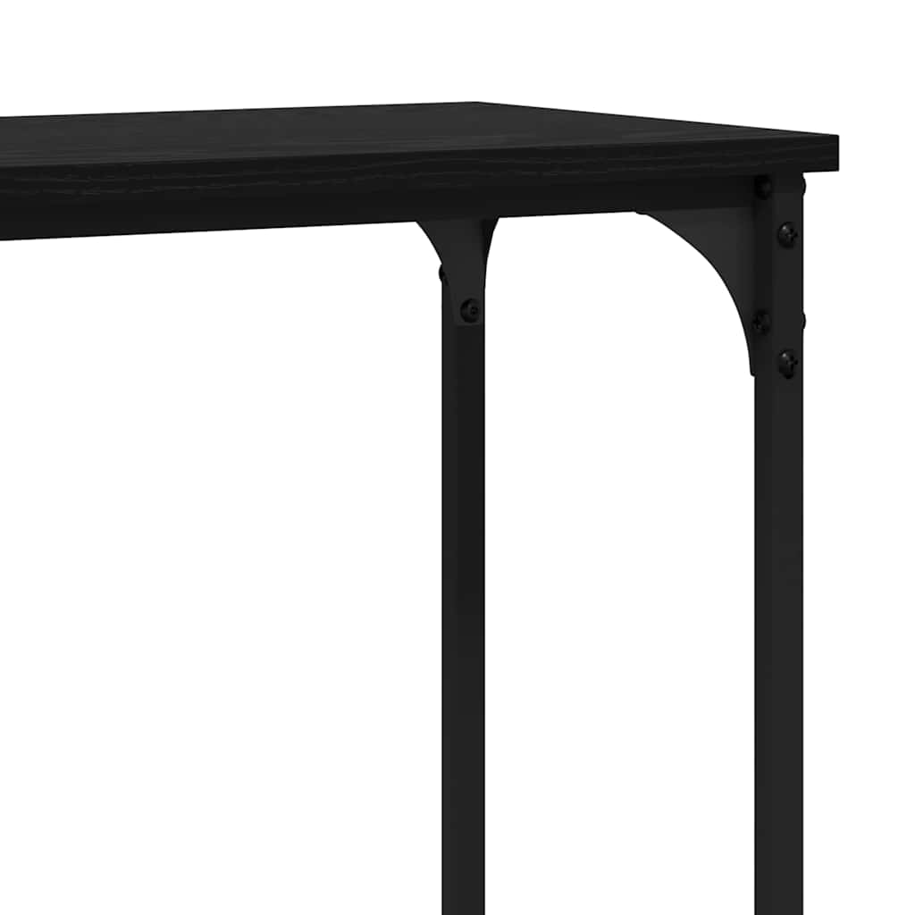 Console Table Black oak 160 x 29 x 80 cm Engineered wood