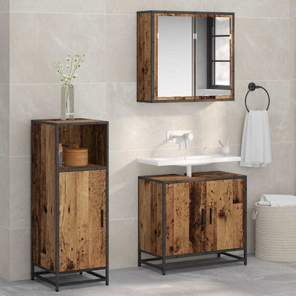 Bathroom Furniture Set with Shelf Old Wood 35 x 37.5 x 100 cm