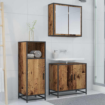 Bathroom Furniture Set with Shelf Old Wood 35 x 37.5 x 100 cm