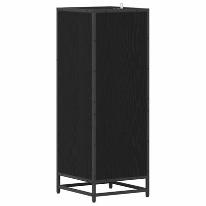 Bathroom Furniture Set with Shelf Black Oak 35 x 37.5 x 100 cm