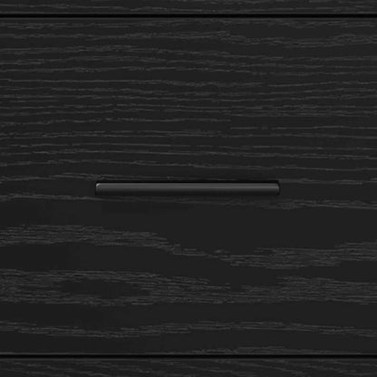 Bathroom Furniture Set with Drawer Black Oak 35 x 37.5 x 166 cm