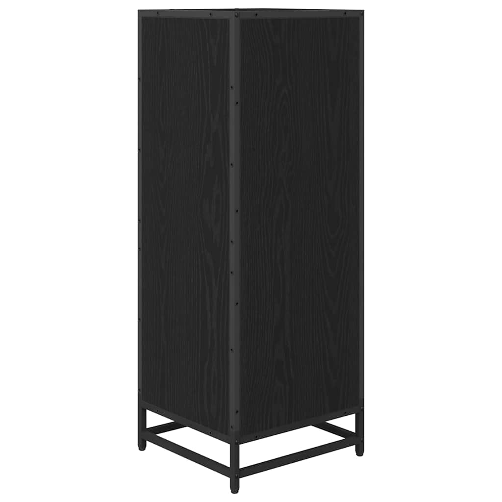 Bathroom Furniture Set with Drawer Black Oak 35 x 37.5 x 100 cm