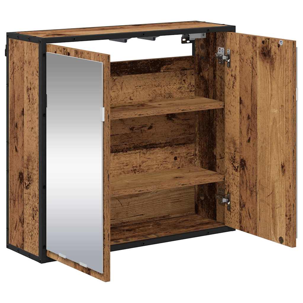 Bathroom Mirror Cabinet with Shelf Old wood 65 x 20 x 60 cm