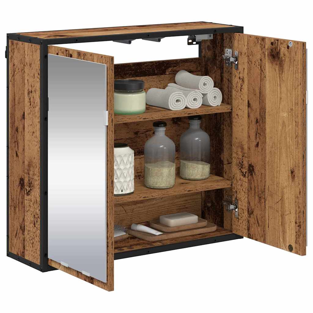 Bathroom Mirror Cabinet with Shelf Old wood 65 x 20 x 60 cm