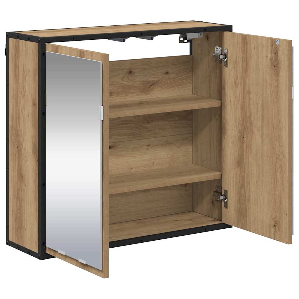 Bathroom Mirror Cabinet with Shelf Artisan oak 65 x 20 x 60 cm