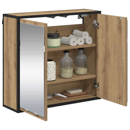 Bathroom Mirror Cabinet with Shelf Artisan oak 65 x 20 x 60 cm