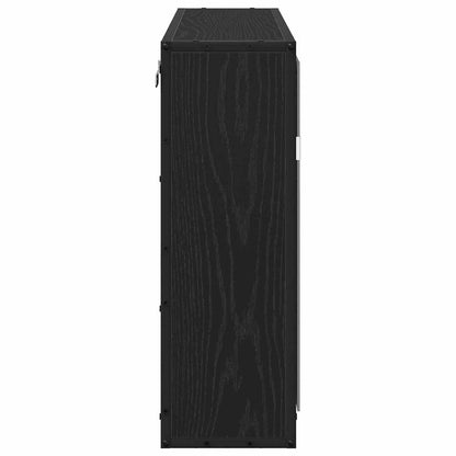 Bathroom Mirror Cabinet with Shelf Black oak 65 x 20 x 60 cm