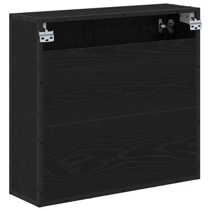 Bathroom Mirror Cabinet with Shelf Black oak 65 x 20 x 60 cm