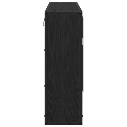 Bathroom Mirror Cabinet with Shelf Black oak 65 x 20 x 60 cm