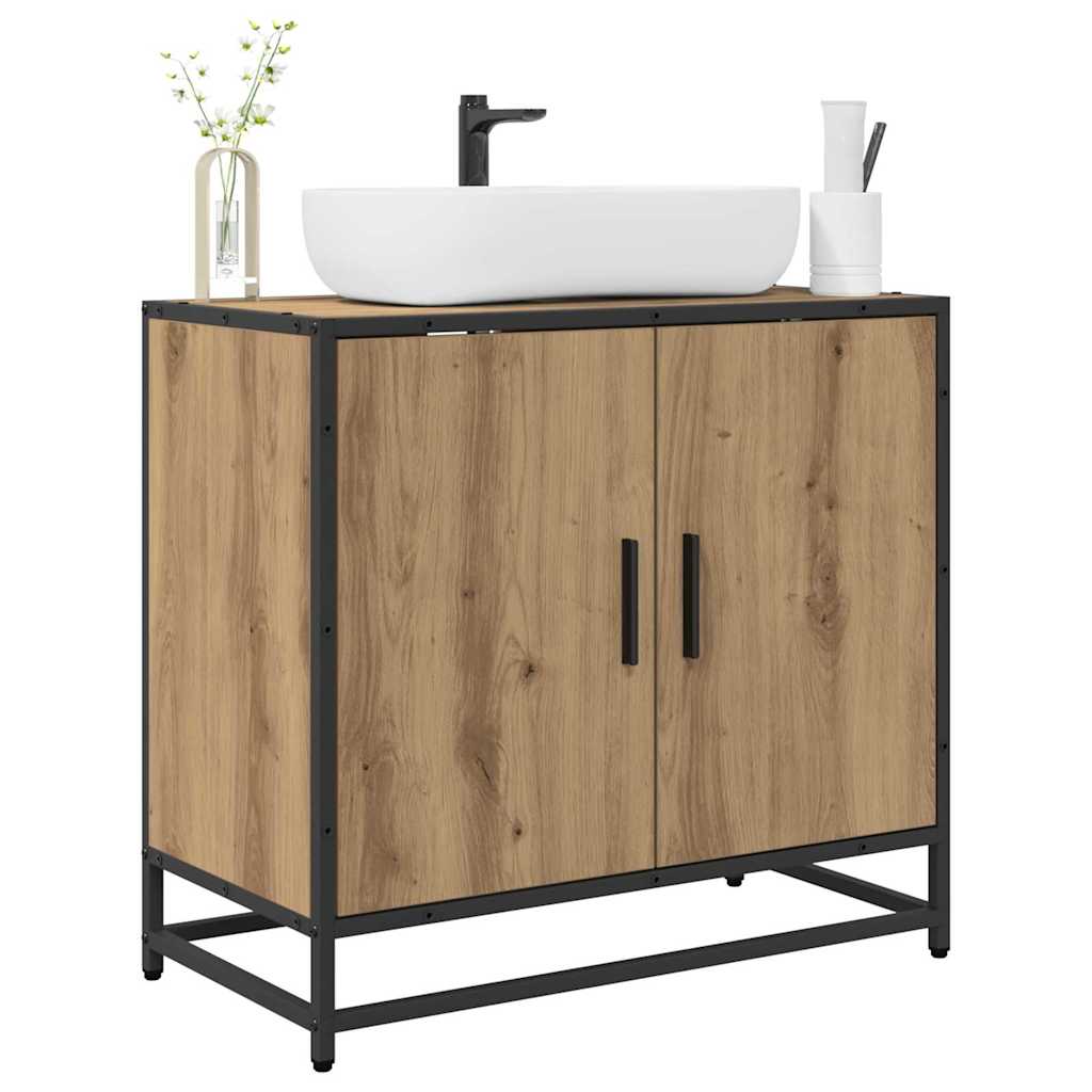Bathroom Sink Cabinet with Storage Artisan oak 65 x 33 x 60 cm