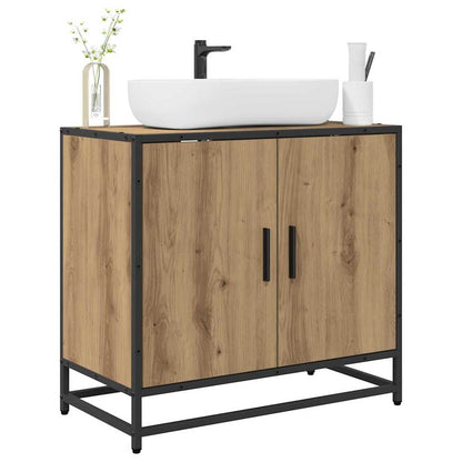 Bathroom Sink Cabinet with Storage Artisan oak 65 x 33 x 60 cm
