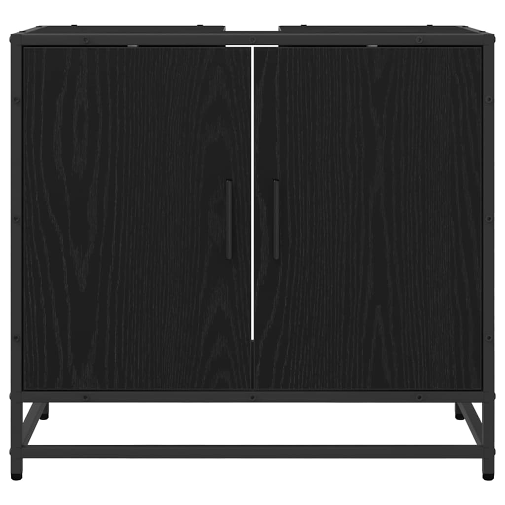 Bathroom Sink Cabinet Black Oak 65 x 33 x 60 cm Engineered wood