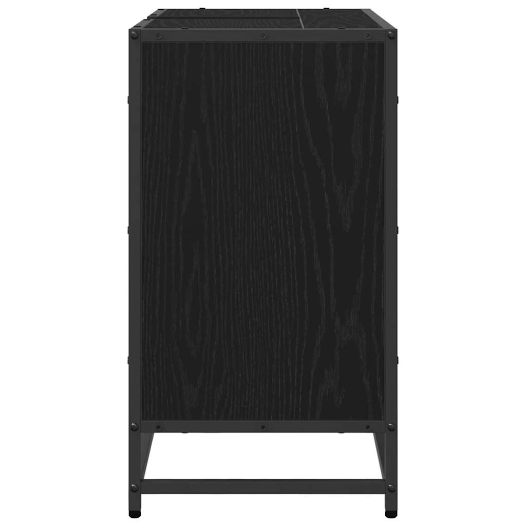 Bathroom Sink Cabinet Black Oak 65 x 33 x 60 cm Engineered wood