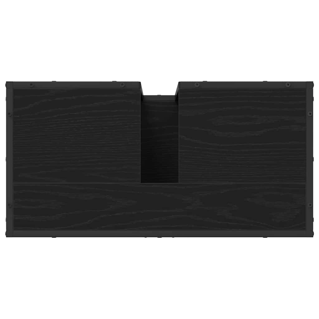 Bathroom Sink Cabinet Black Oak 65 x 33 x 60 cm Engineered wood