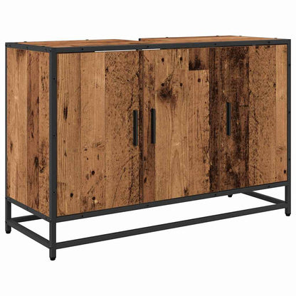 Bathroom Sink Cabinet Old wood 90 x 33 x 60 cm Engineered wood