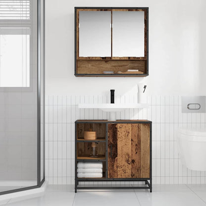 Bathroom Cabinet Old Wood 65 x 33 x 60 cm Engineered Wood