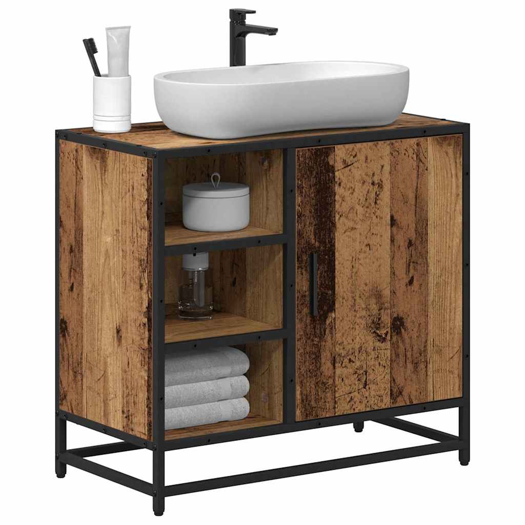 Bathroom Cabinet Old Wood 65 x 33 x 60 cm Engineered Wood