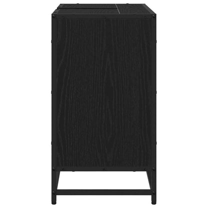 Bathroom Cabinet Black Oak 65 x 33 x 60 cm Engineered Wood
