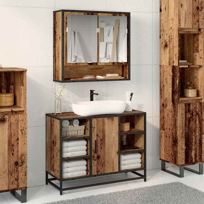 Bathroom Cabinet Old Wood 80 x 33 x 60 cm Engineered Wood