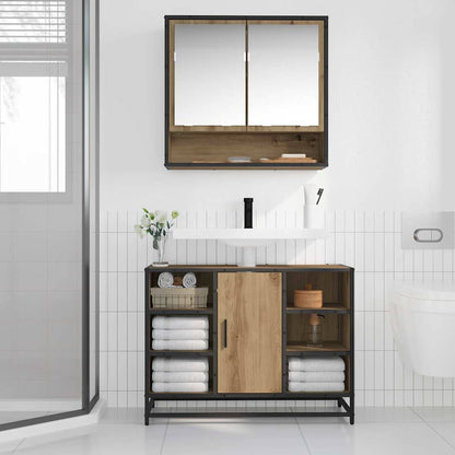 Bathroom Cabinet Artisan Oak 80 x 33 x 60 cm Engineered Wood