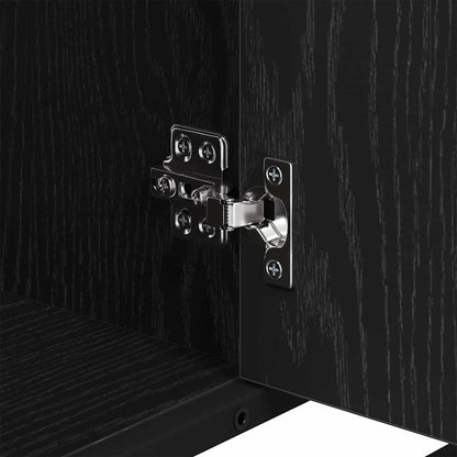 Bathroom Cabinet Black Oak 80 x 33 x 60 cm Engineered Wood